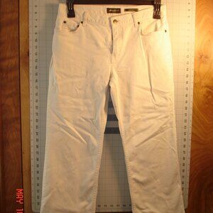 Eddie Bauer Womens Classic Fit Pants Size 10 Petite Khaki 98% Cotton 2% Spandex